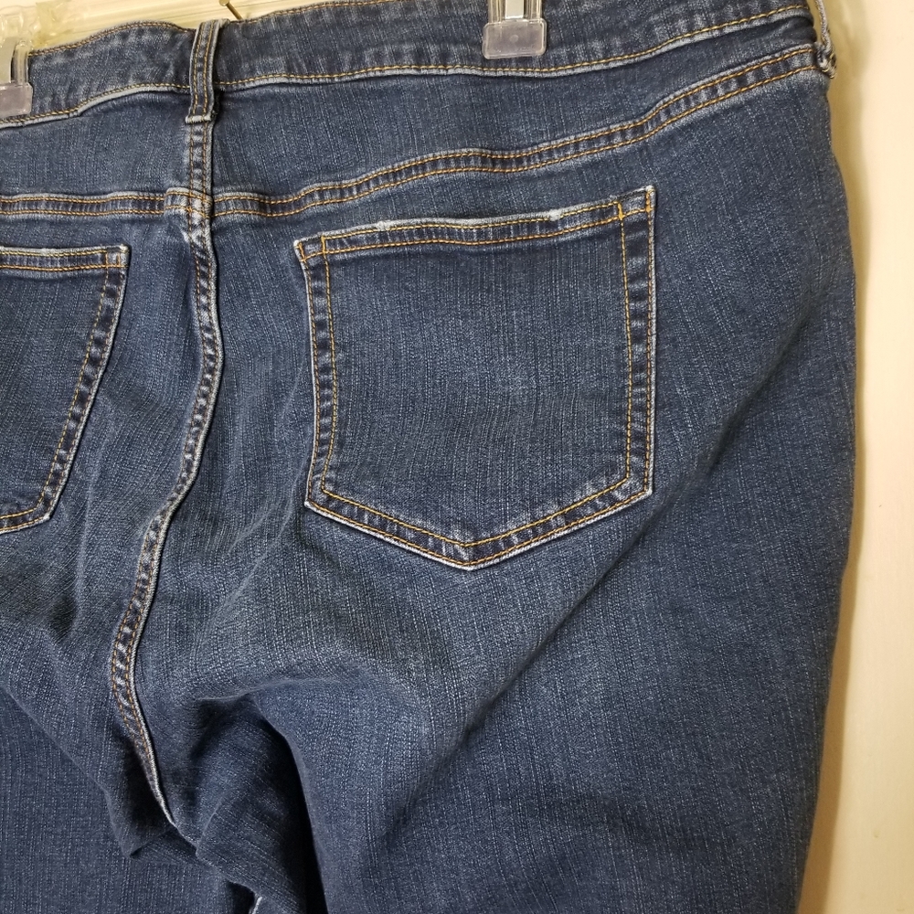 TORRID 22 S SLIM BOOT blue stretch boot denim jeans - Picture 6 of 9